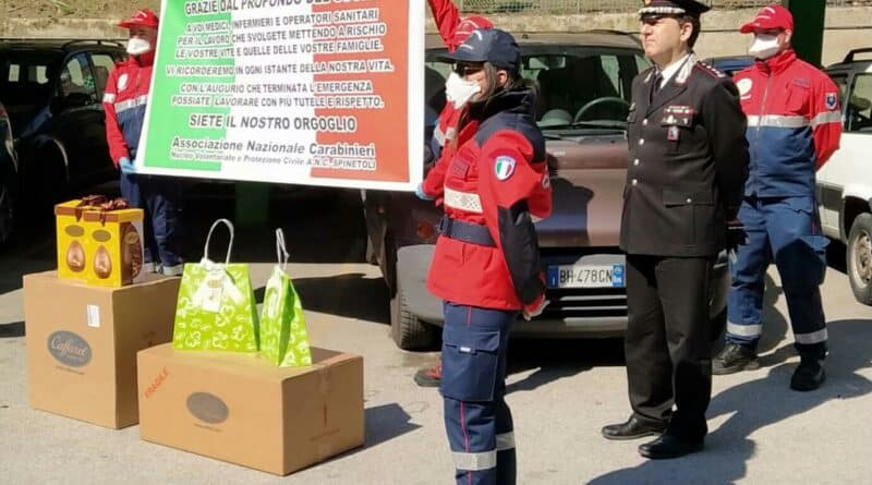 Consegna Pacchi Pasqua 2020 Medici ed infermieri Ospedale